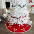 Handmade Christmas Tree Skirt in Felt - Candy Canes on Red - 60" - ARCADIA HOME